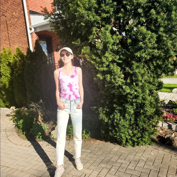 One Of A Kind Pink Tie Dye Tank - Picture 6 of 6